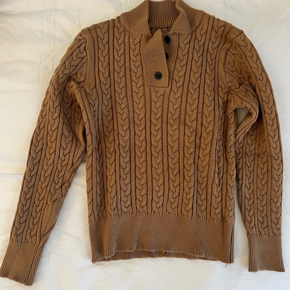 Women’s Cable Knit Sweater - Brown